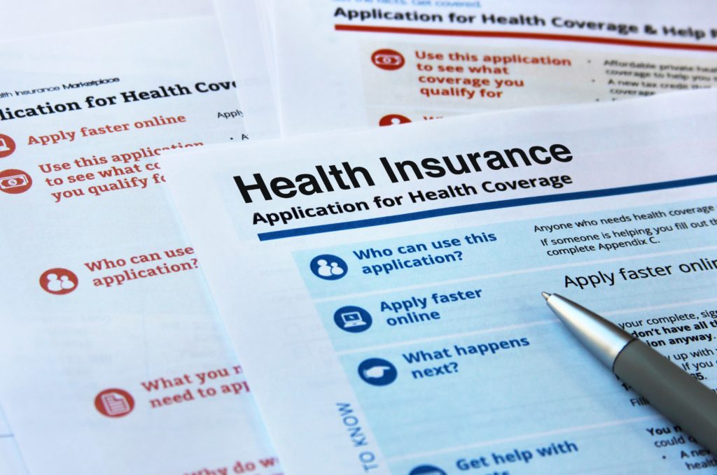health insurance application to pay for rehab