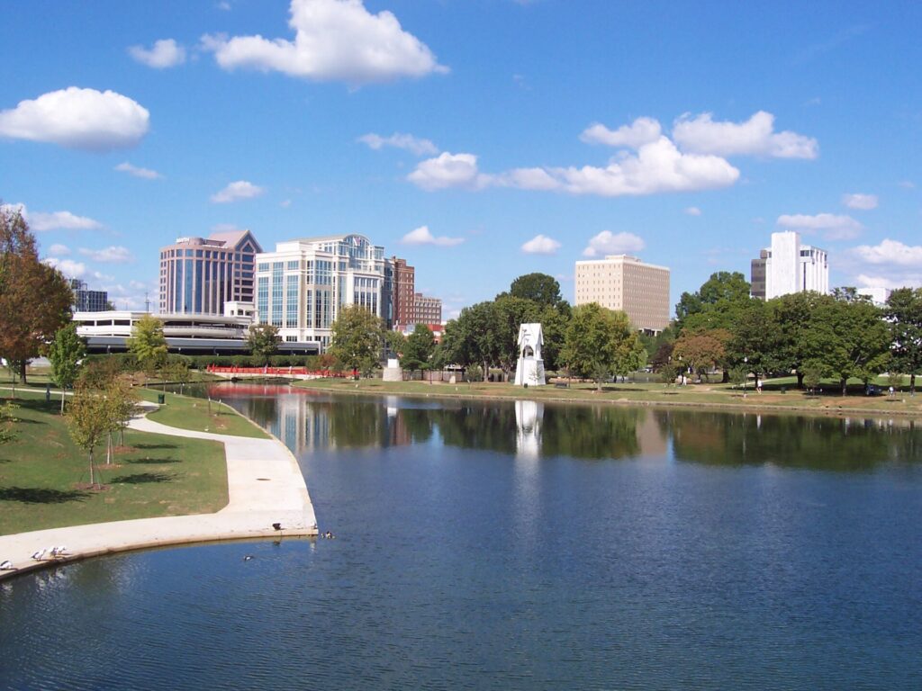 A view of Downtown Huntsville, the largest city in North Alabama
